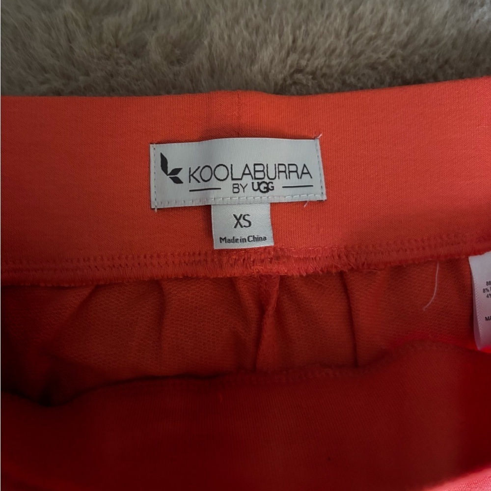 Koolaburra Women's High Waist Orange Shorts - Picture 3 of 4